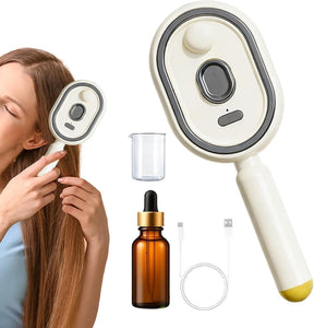 Steam Brush for Hair | with Oil Measuring Cup Detangling Rechargeable Comb