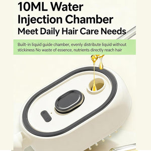 Steam Brush for Hair | with Oil Measuring Cup Detangling Rechargeable Comb