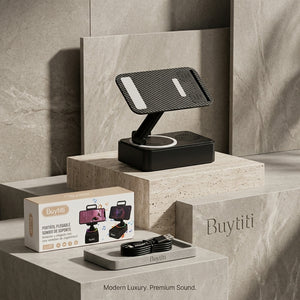 Rotatable Cell Phone Holder |  With Bluetooth Speaker
