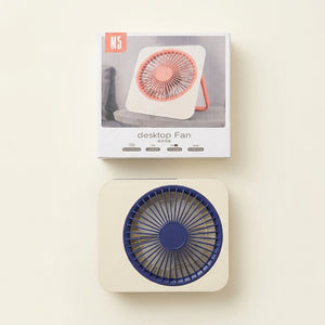 Small Portable Table Fan | 1200mAh Rechargeable Battery | 5 Speed USB Fan with Electric Display