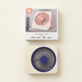 Small Portable Table Fan | 1200mAh Rechargeable Battery | 5 Speed USB Fan with Electric Display