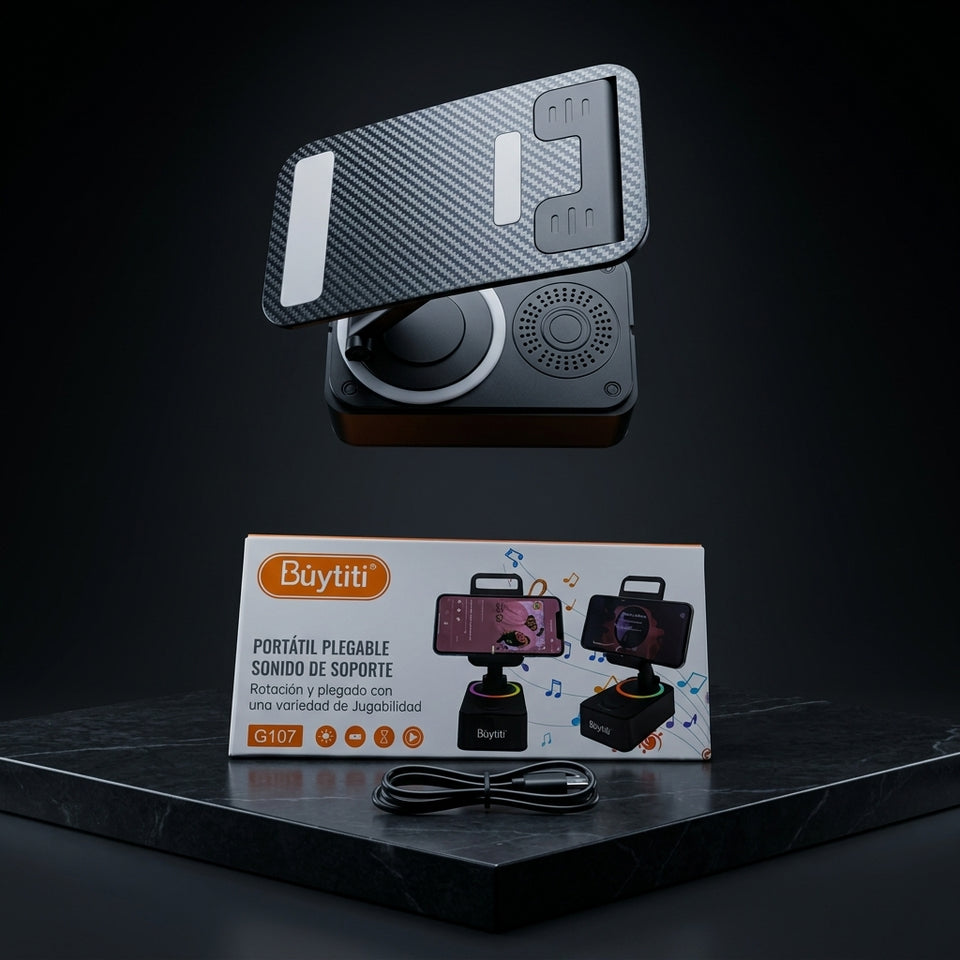 Rotatable Cell Phone Holder |  With Bluetooth Speaker